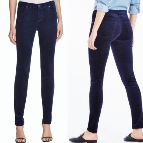 AG Adriano Goldschmied  The Legging Super Skinny Pants Blue Velvet Womens 25 - Picture 10 of 10